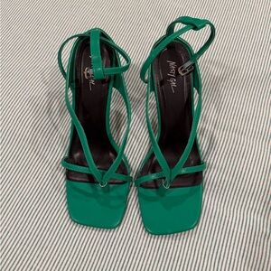 Nasty Gal Emerald Strappy Heels